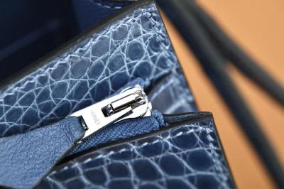 wholesale quality sac a depeches 21 alligator n7 bleu tempete phw